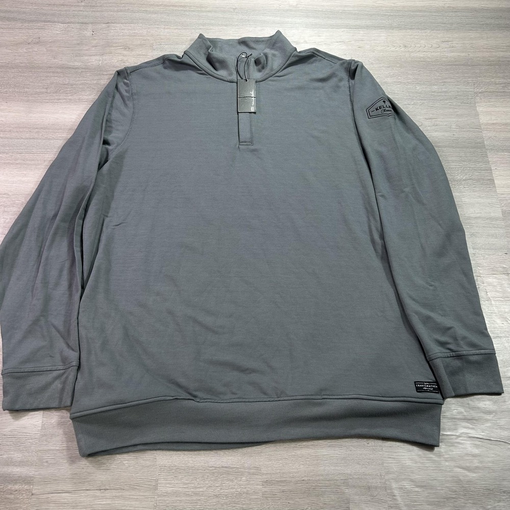 Travis Mathew Slate Gray Quarter-Zip Pullover